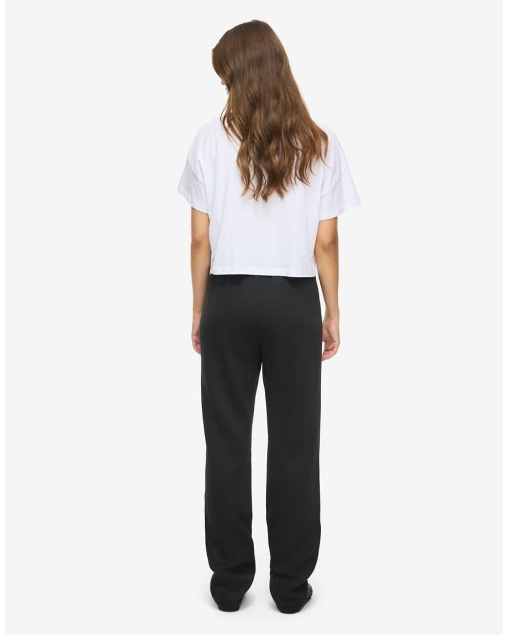Noisy May Black Bloom Mid Waist Loose Fit Sweatpants