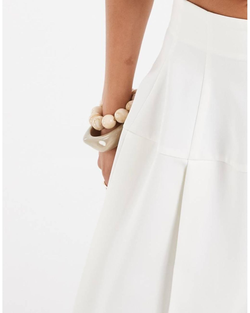 ASOS White Tailored Snatch Waist Wide Leg