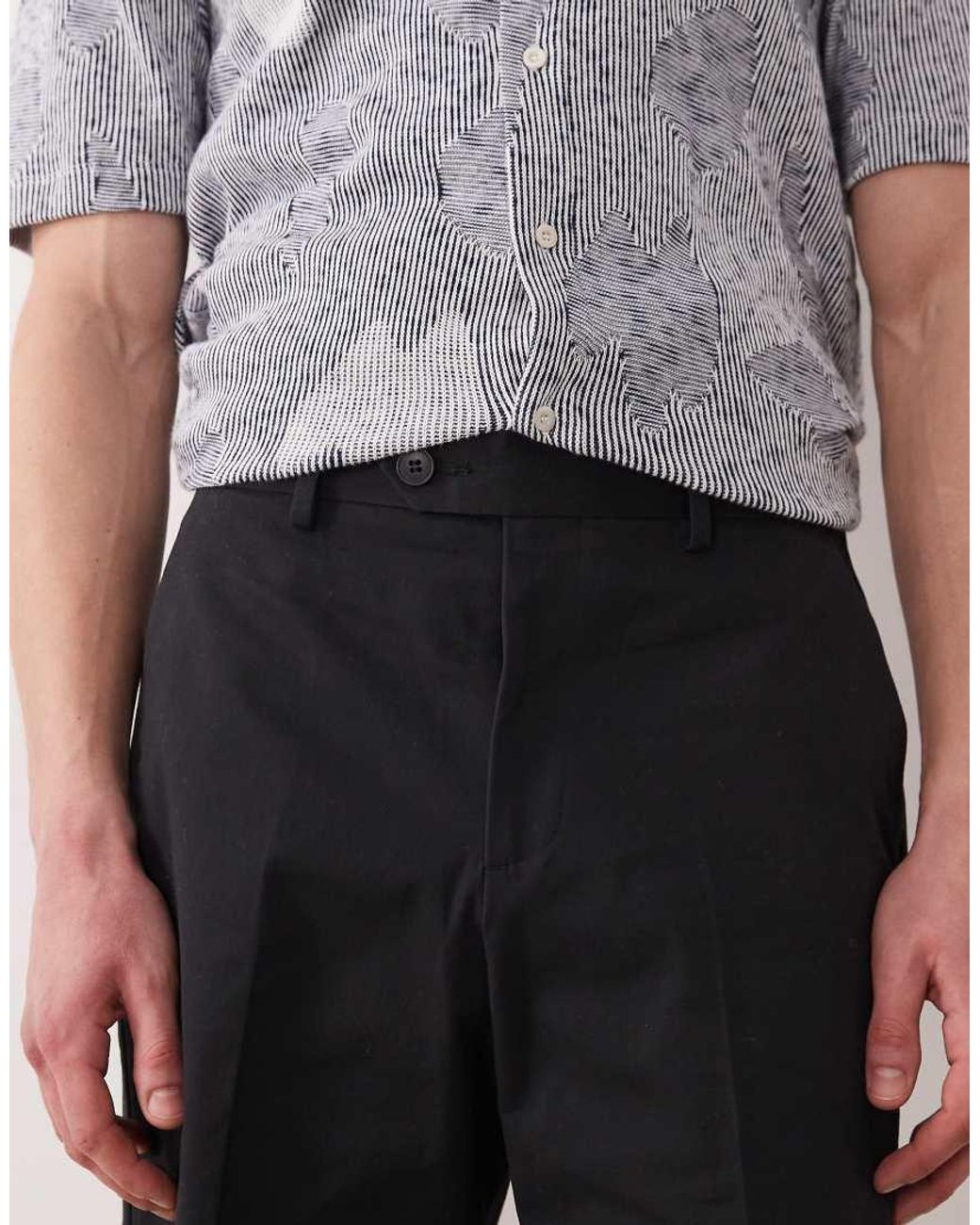 ASOS Gray Tailored Cotton Rich Regular Chino Shorts for men