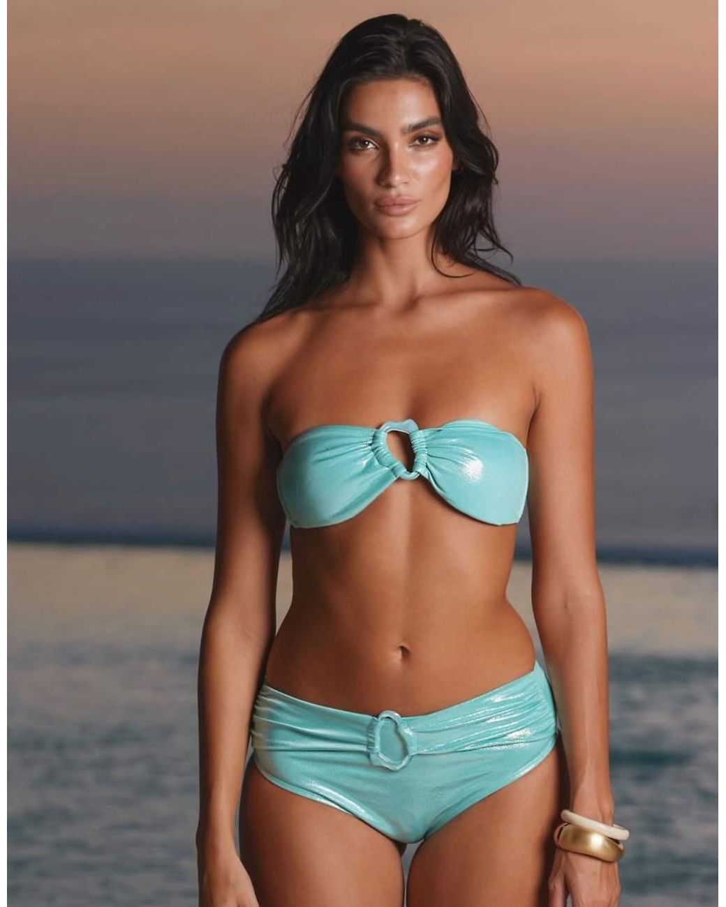 Moda Minx Blue Eurydice Bandeau Bikini Top