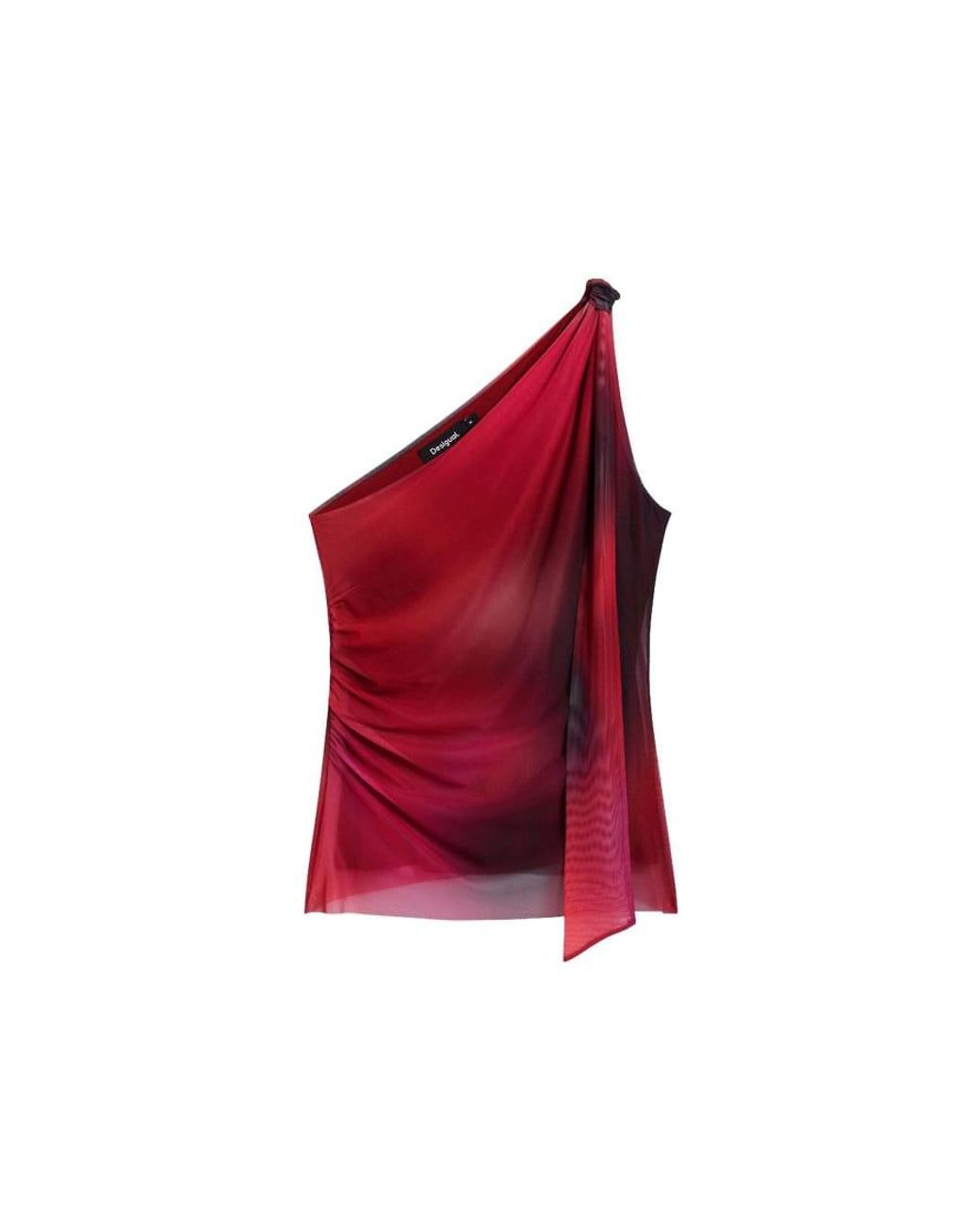 Desigual Red Knot Neckline T-Shirt