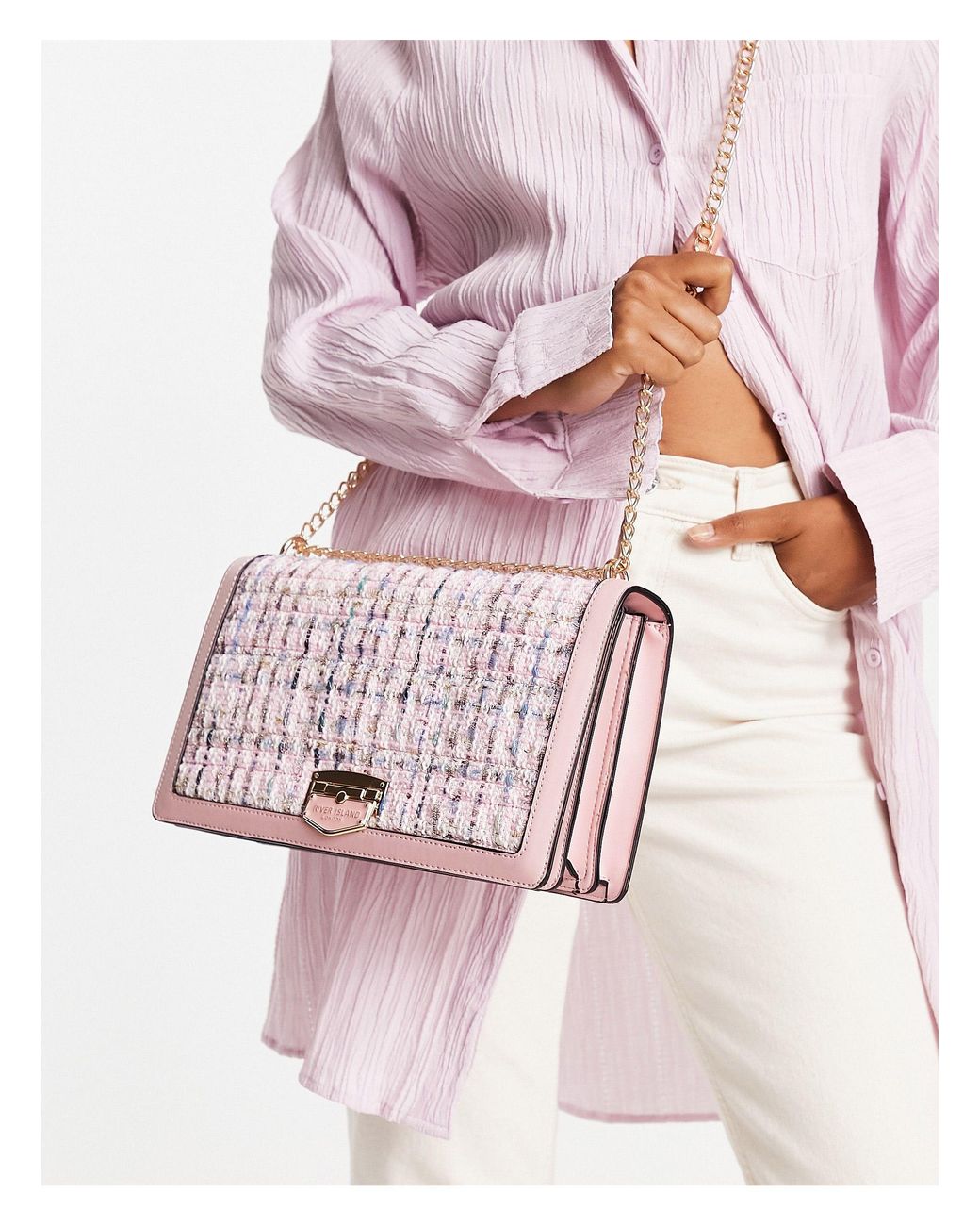 River island bags pink sale
