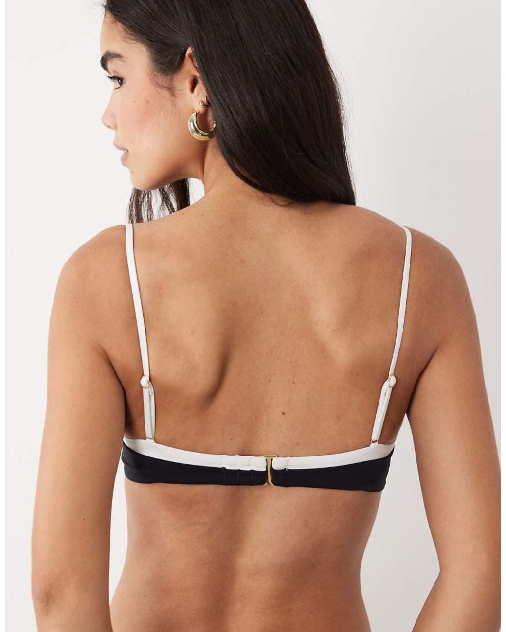 Tala Black Contrast Underwired Bikini Top