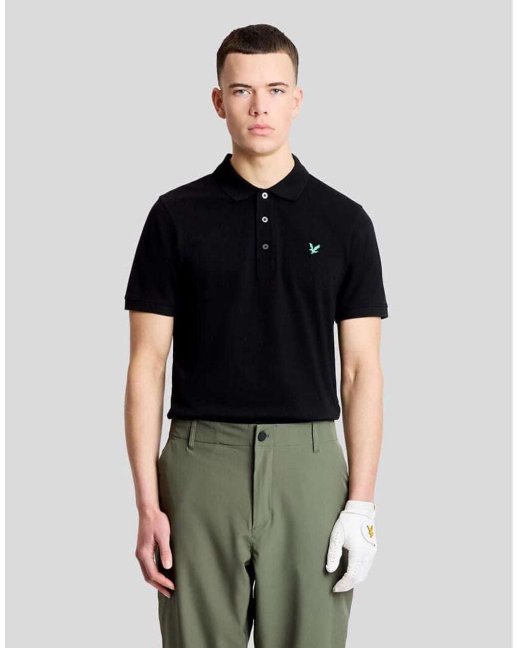 Lyle & Scott Black Ss Polo Shirts Golf Polo Shirt for men