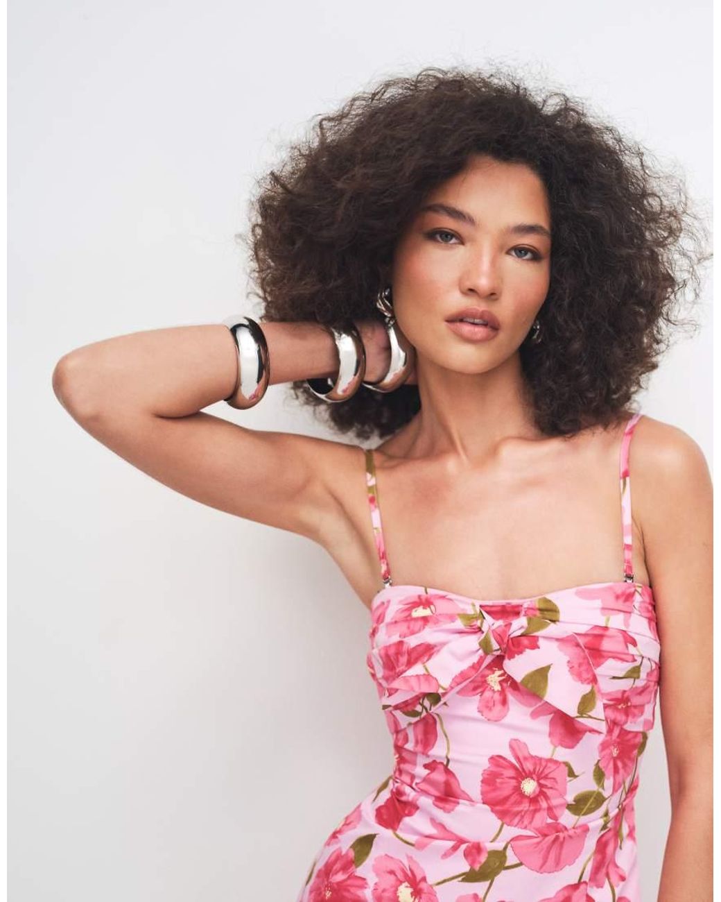 Mango Red 100% Cotton Tie Front Off Shoulder Mini Dress