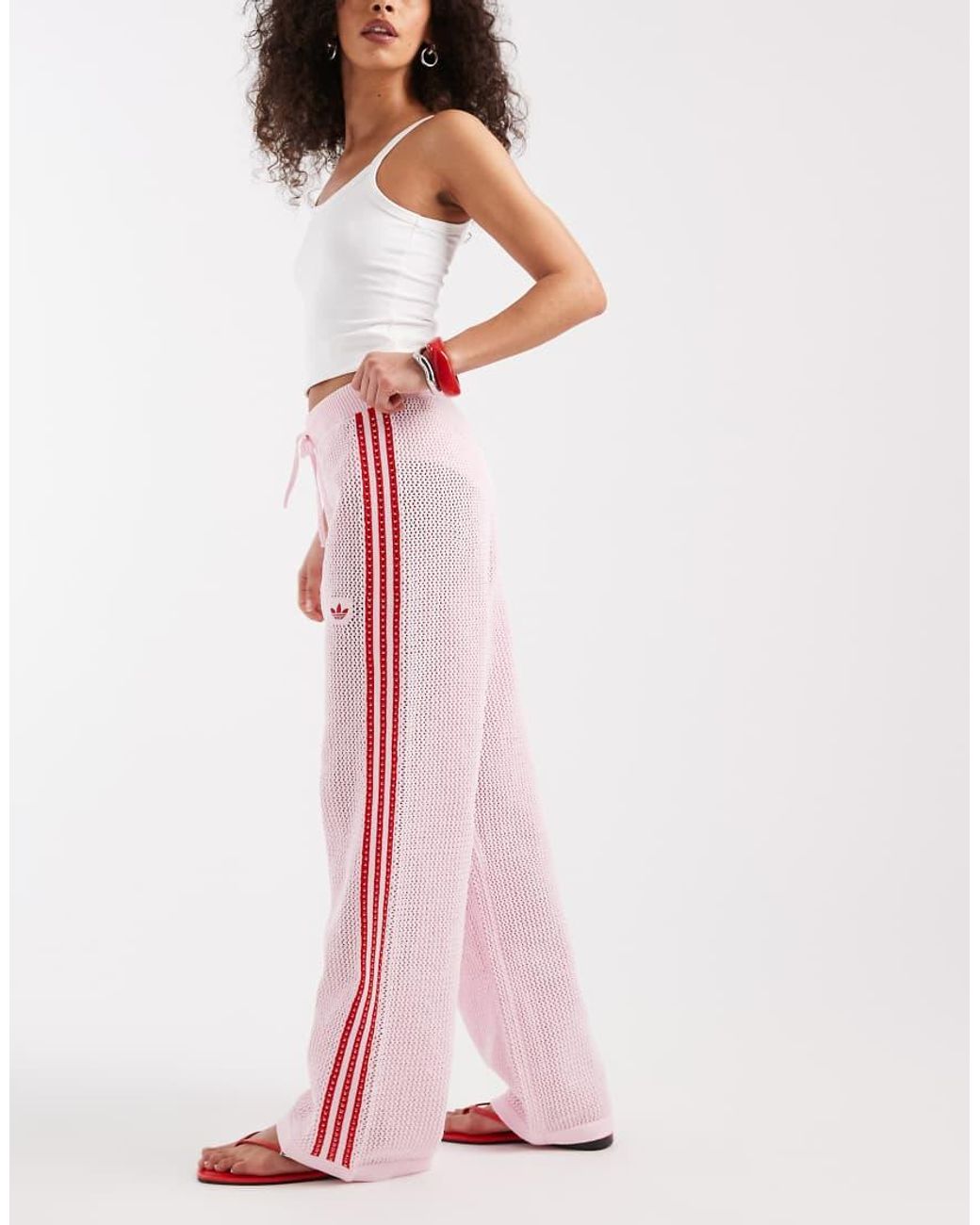 Adidas Originals Pink Crochet Track Pants