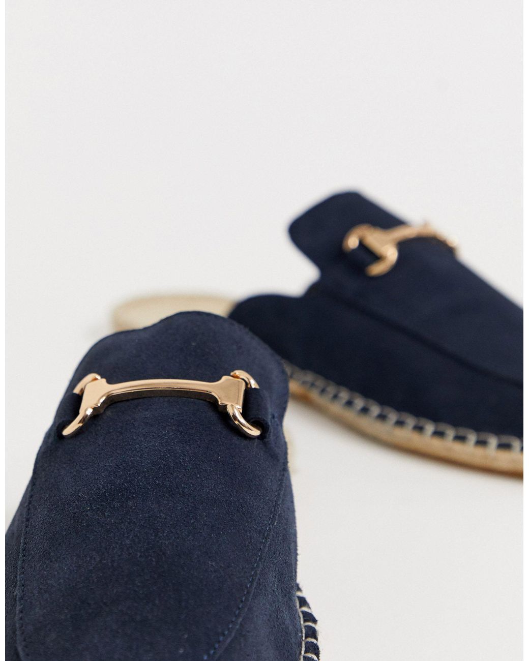 Navy blue hotsell suede mules