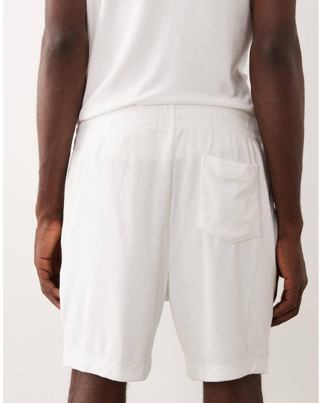 Polo Ralph Lauren White Icon Logo Co-ord Terry Cloth Shorts for men