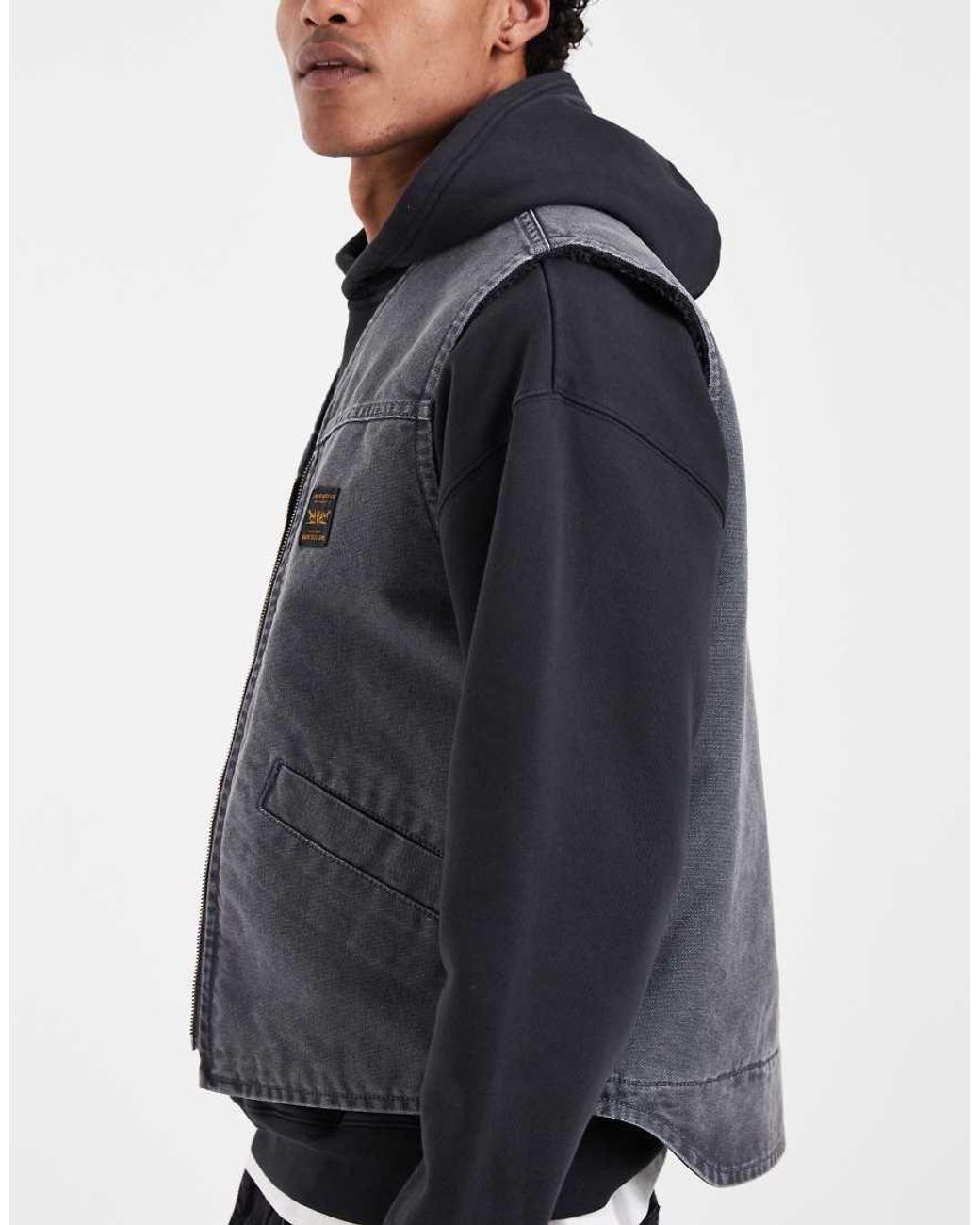 Levi's Black Wokwear Saratoga Denim Vest for men