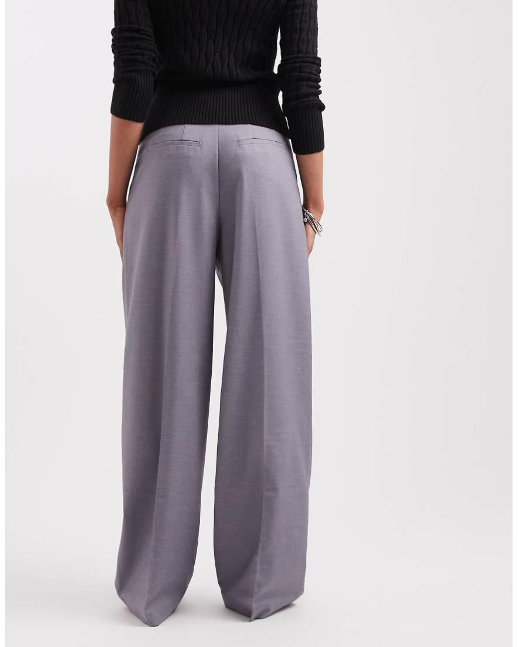 JJXX Purple Wide Leg Tailored Trouser