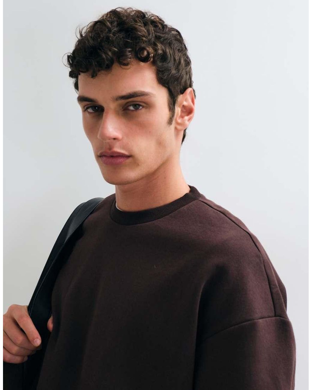 Only & Sons Black Oversized Crew Neck Sweatshirt for men