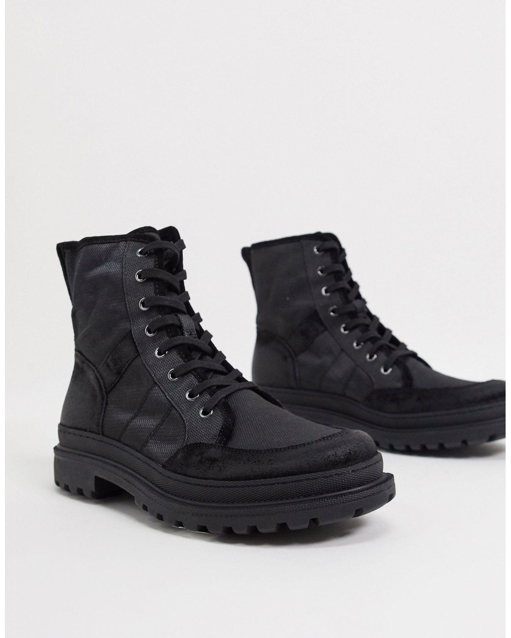 all saints traction lace up boot