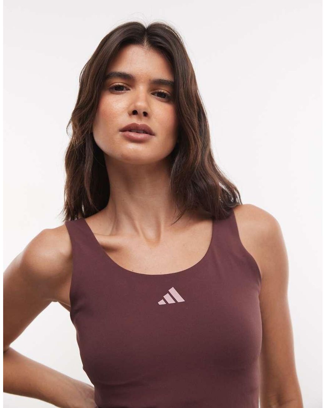 Adidas Originals Red Three Stripes Studios Tank Top