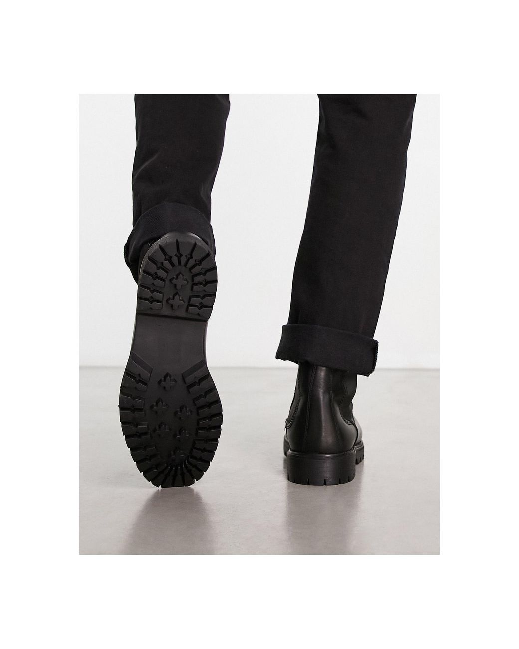 Red tape black chelsea boots shop