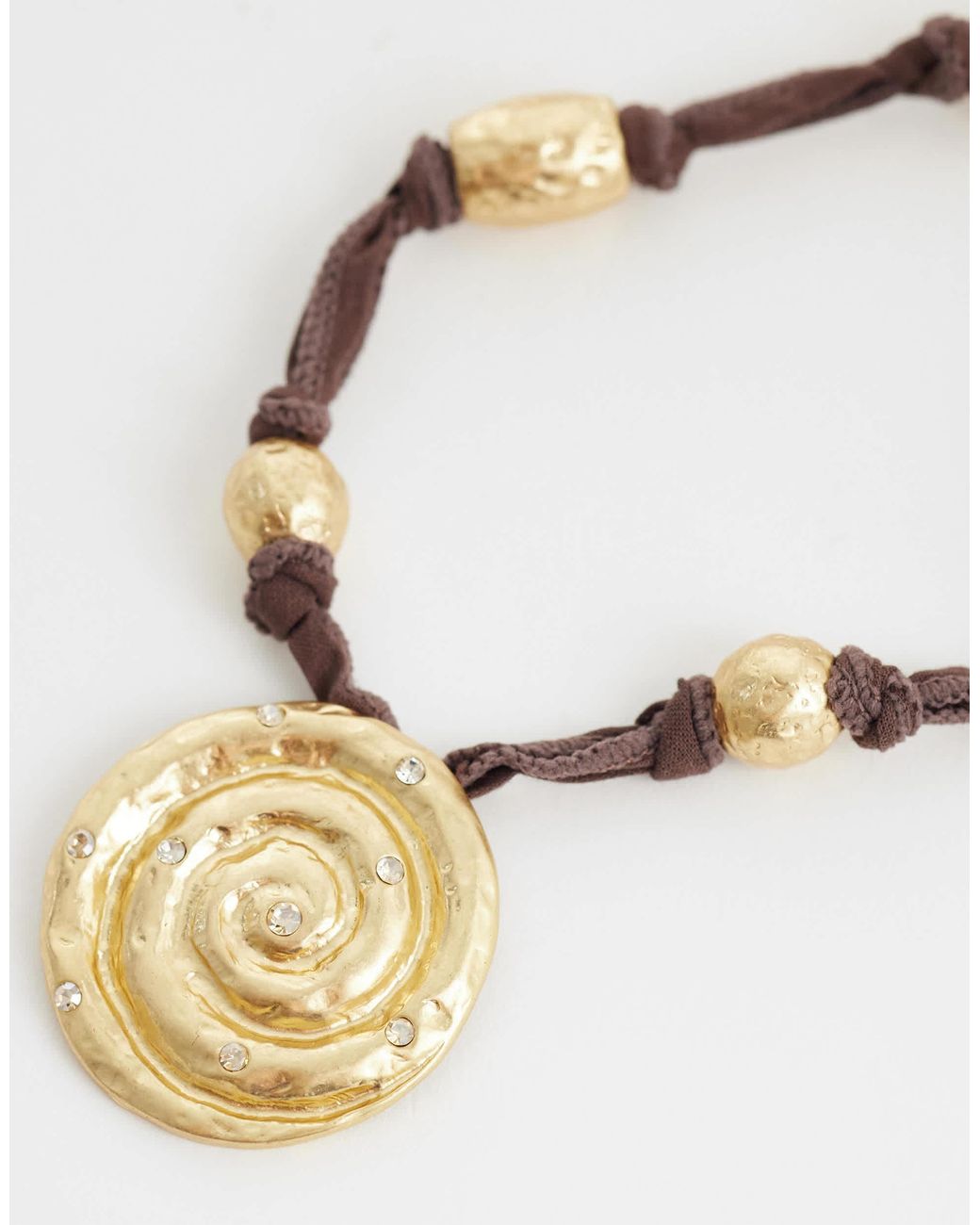 Mango Metallic Rustic Beaded Necklace