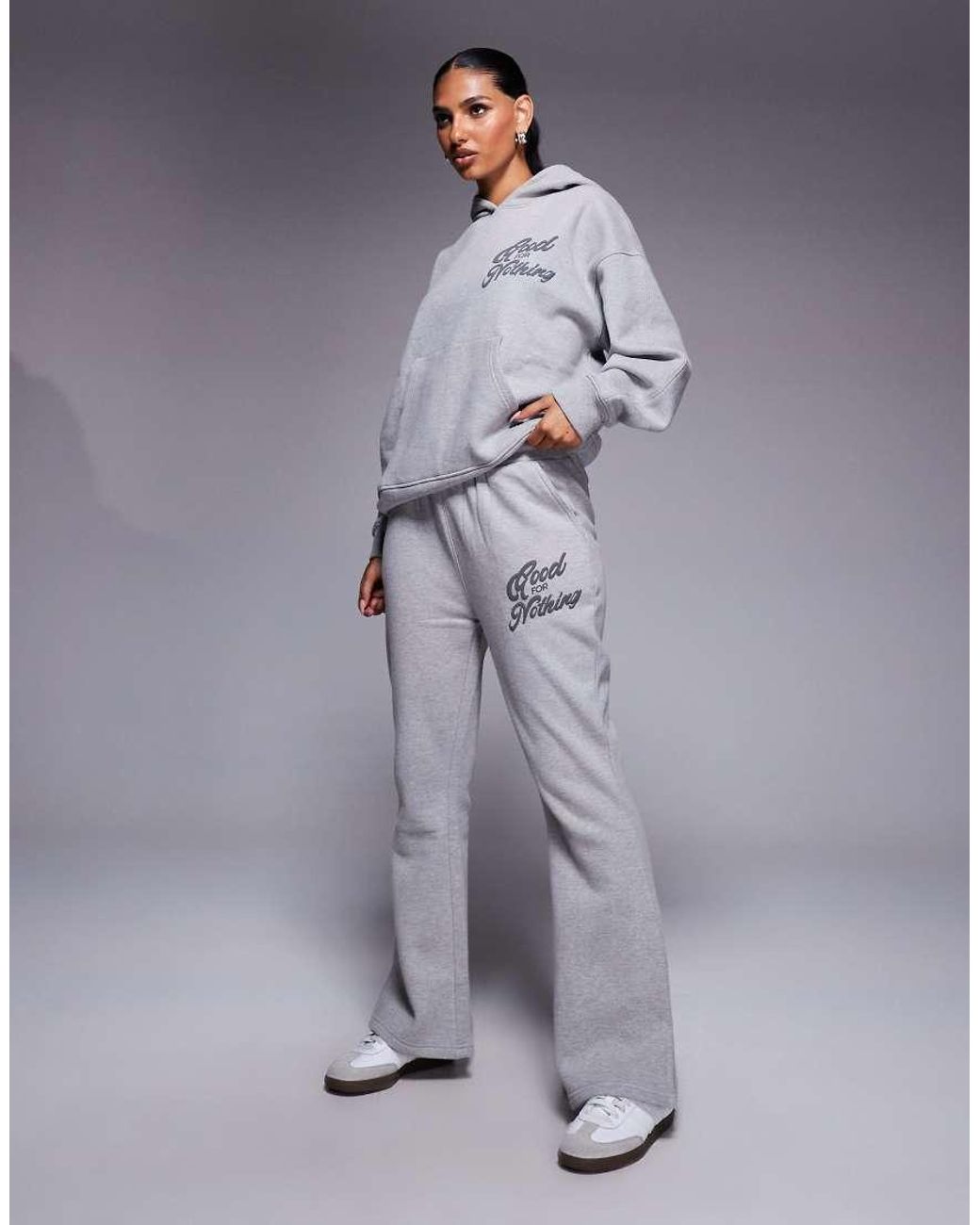 Good For Nothing Gray Flared Joggers