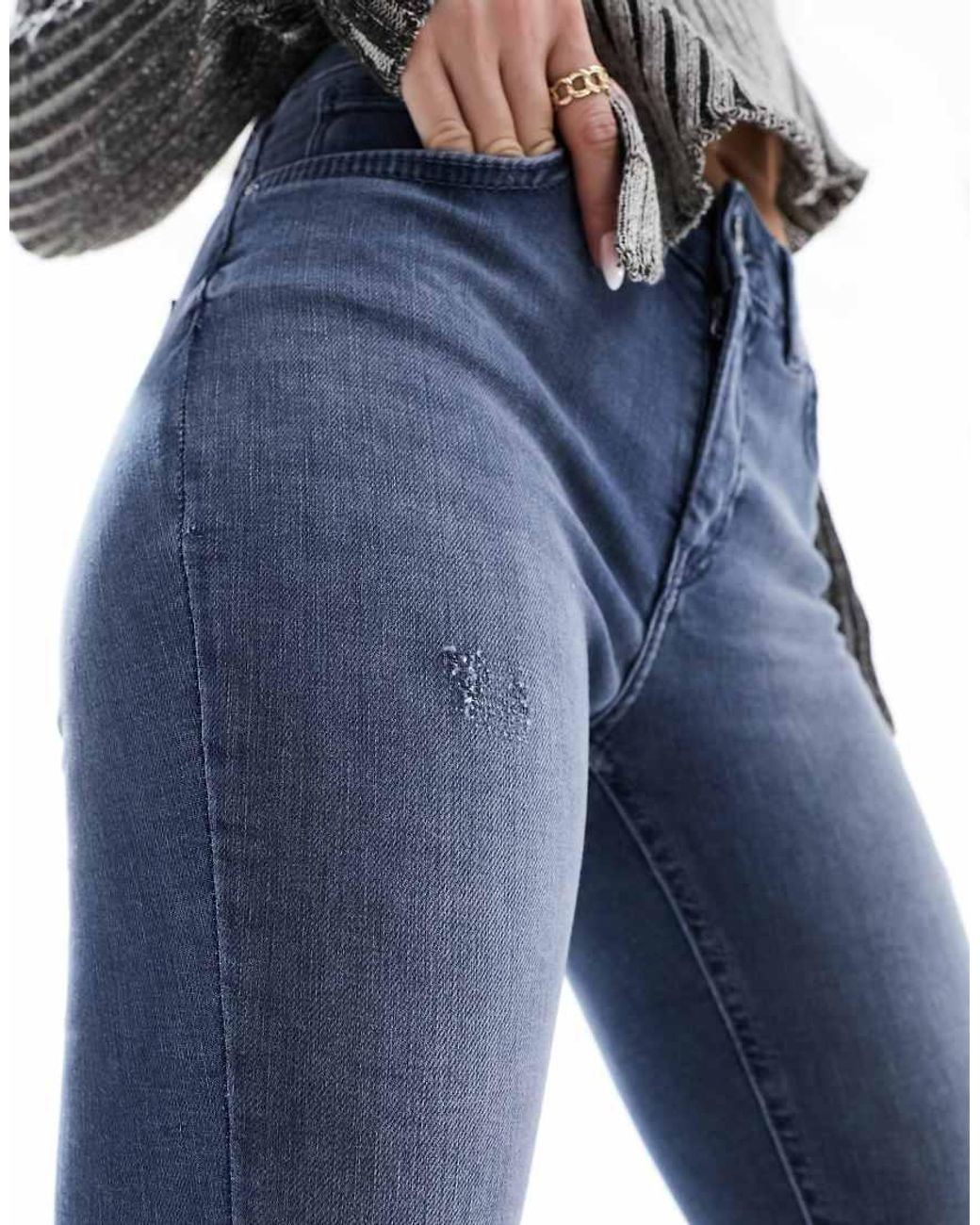 ONLY Blue Ankle Length Skinny Jeans