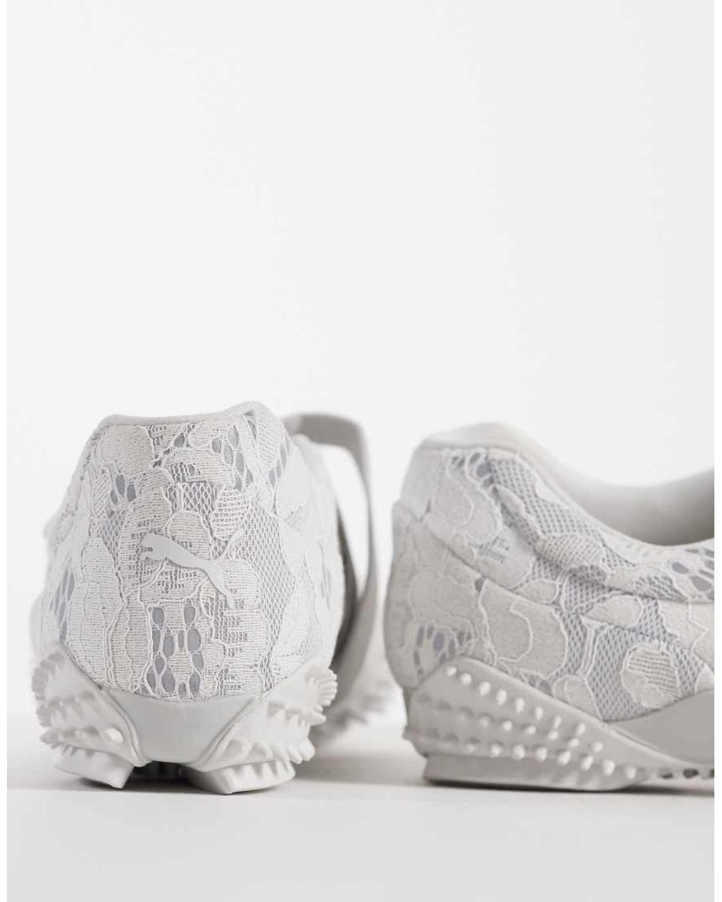PUMA White Mostro Fey Lace Trainers