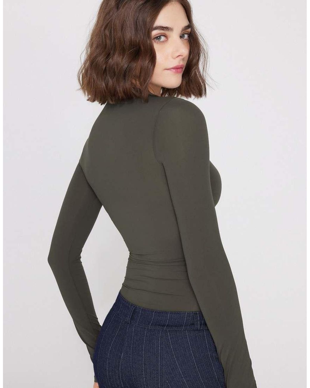 Tezenis Gray Long-Sleeved Lightweight Microfibre Body