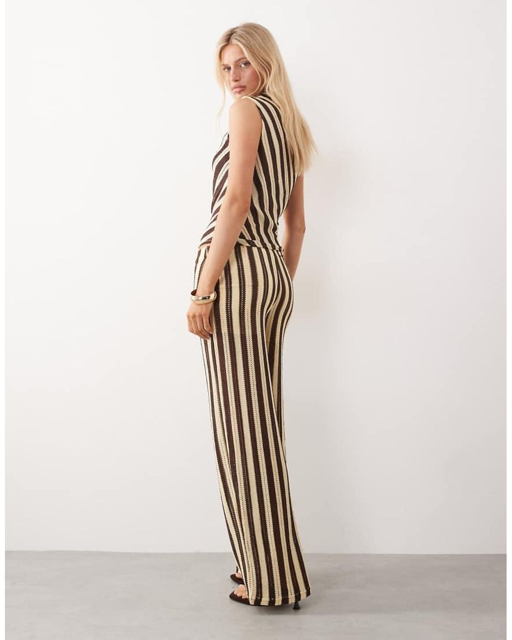 Mango Natural Falki Knitted Trouser Co-ord