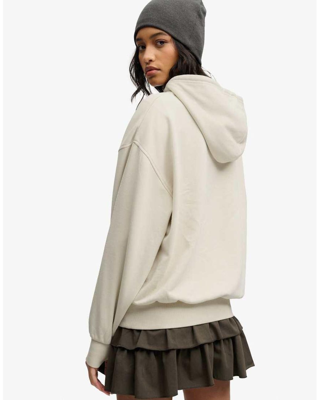 Bench x Superdry & Co Natural Oversized Applique Hoodie