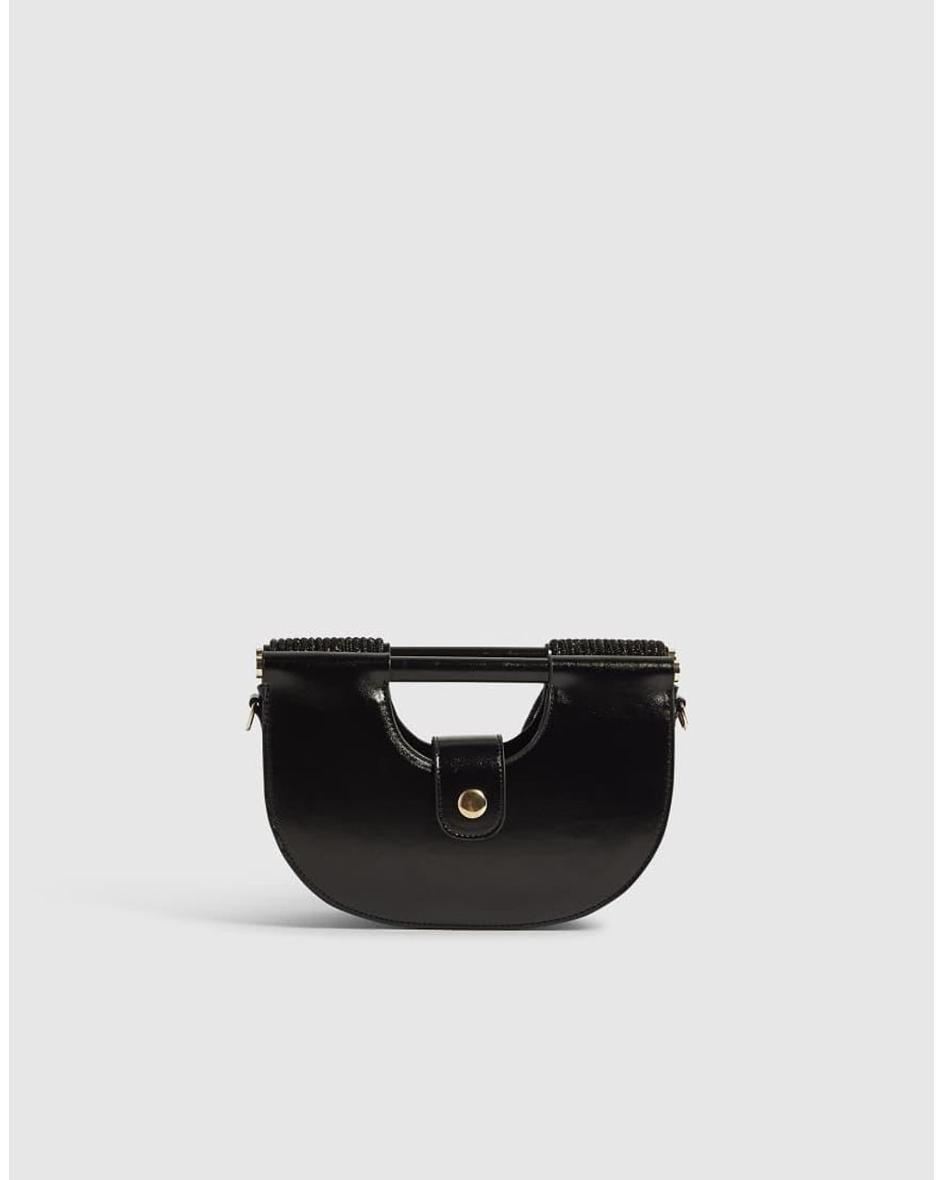 River Island Black Diamante Tube Clutch Bag