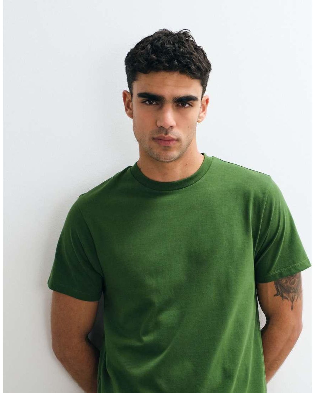 ASOS Green Essentials Regular Fit T-shirt for men