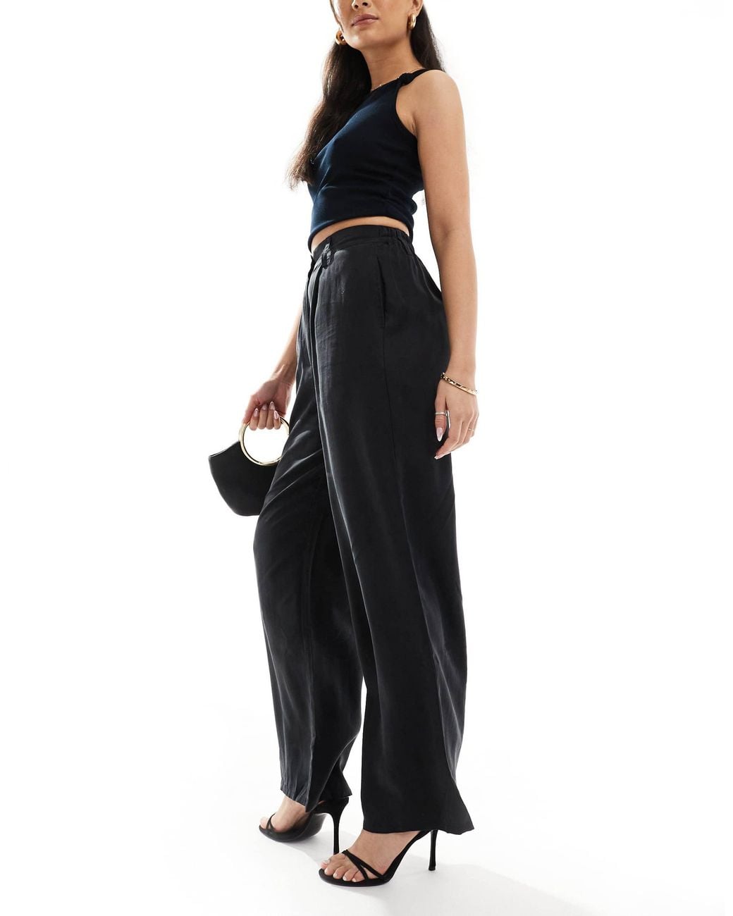 ASOS Blue Relaxed Straight Leg Trousers Co-Ord