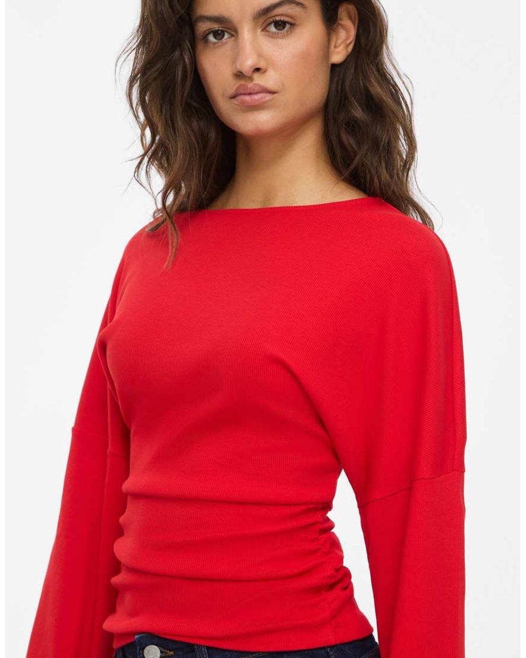 Noisy May Red Long Sleeved Top