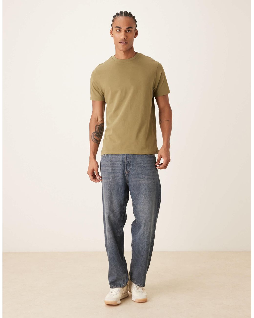 ASOS – basic-t-shirt in Green für Herren