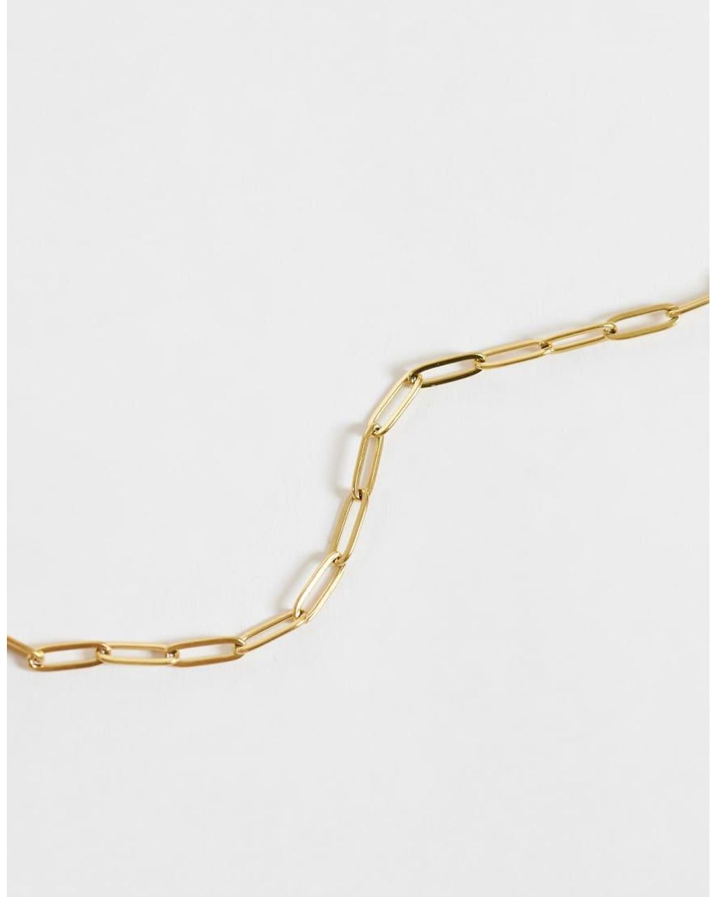 ASOS Metallic Asos Design Curve Chain Necklace With Paperchain Links