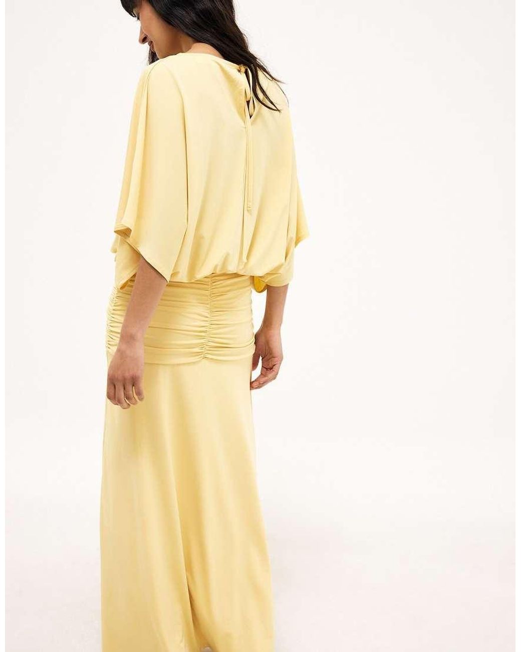 NA-KD Yellow Hip Panel Jersey Maxi Dress