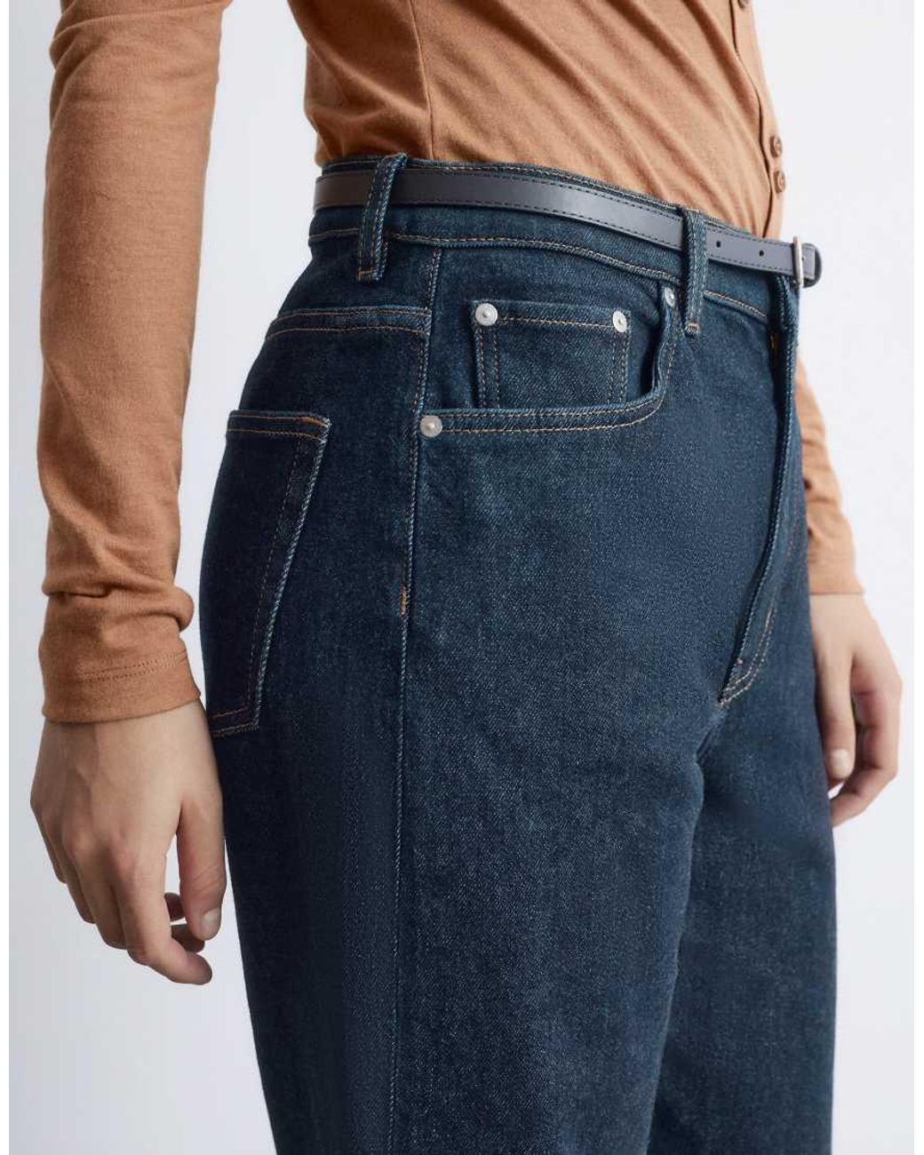 & Other Stories Blue Mid Rise Wide Leg Jeans