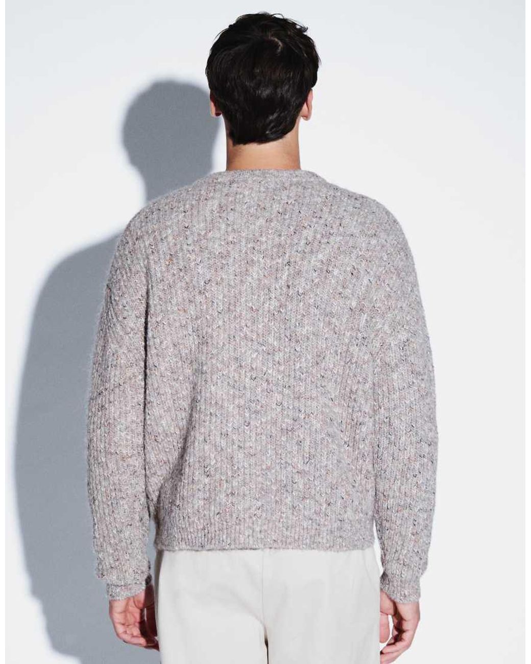 ASOS Gray Oversized Knitted Cardigan for men