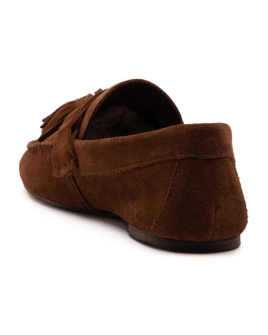 OFF THE HOOK Brown Walbrook Suede Leather Tassel Loafers