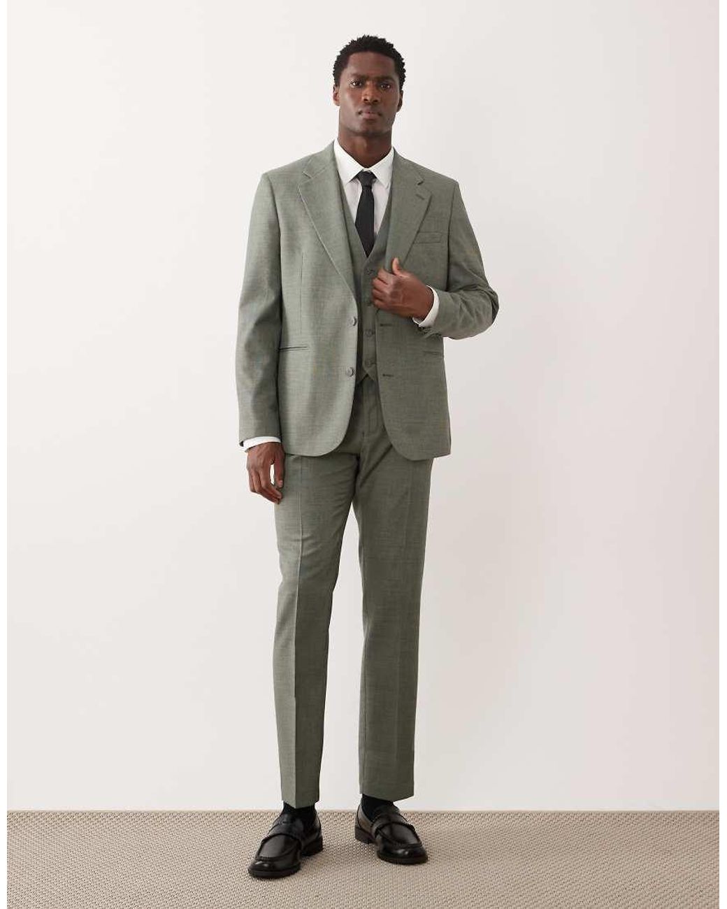 ASOS Green Slim Suit Waistcoat for men