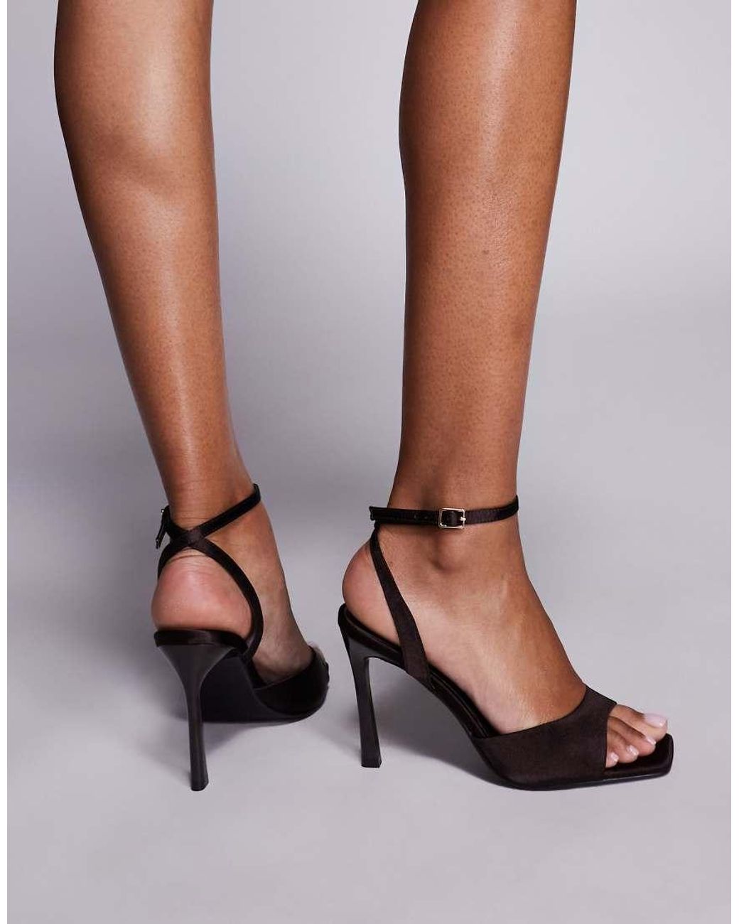 Public Desire Brown June Heeled Sandals