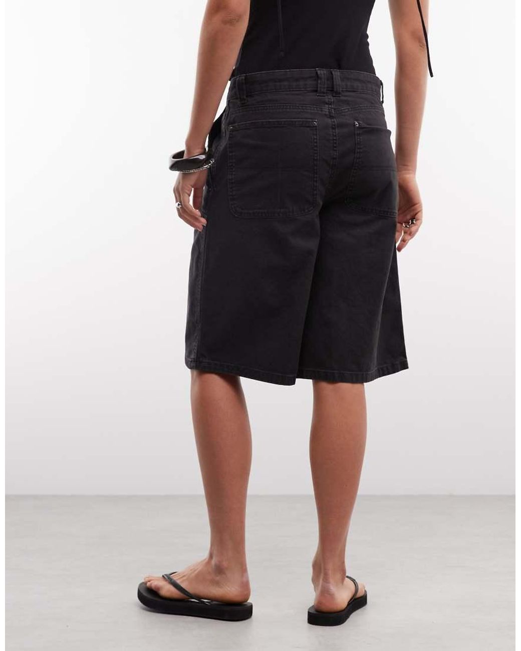 Weekday Black Carpenter Shorts