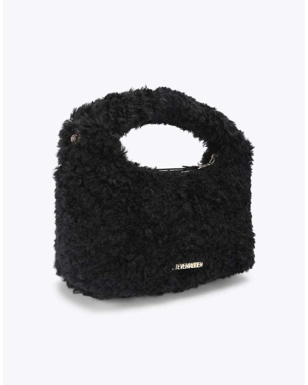 Steve Madden Black Fluffy Bag Cross Body