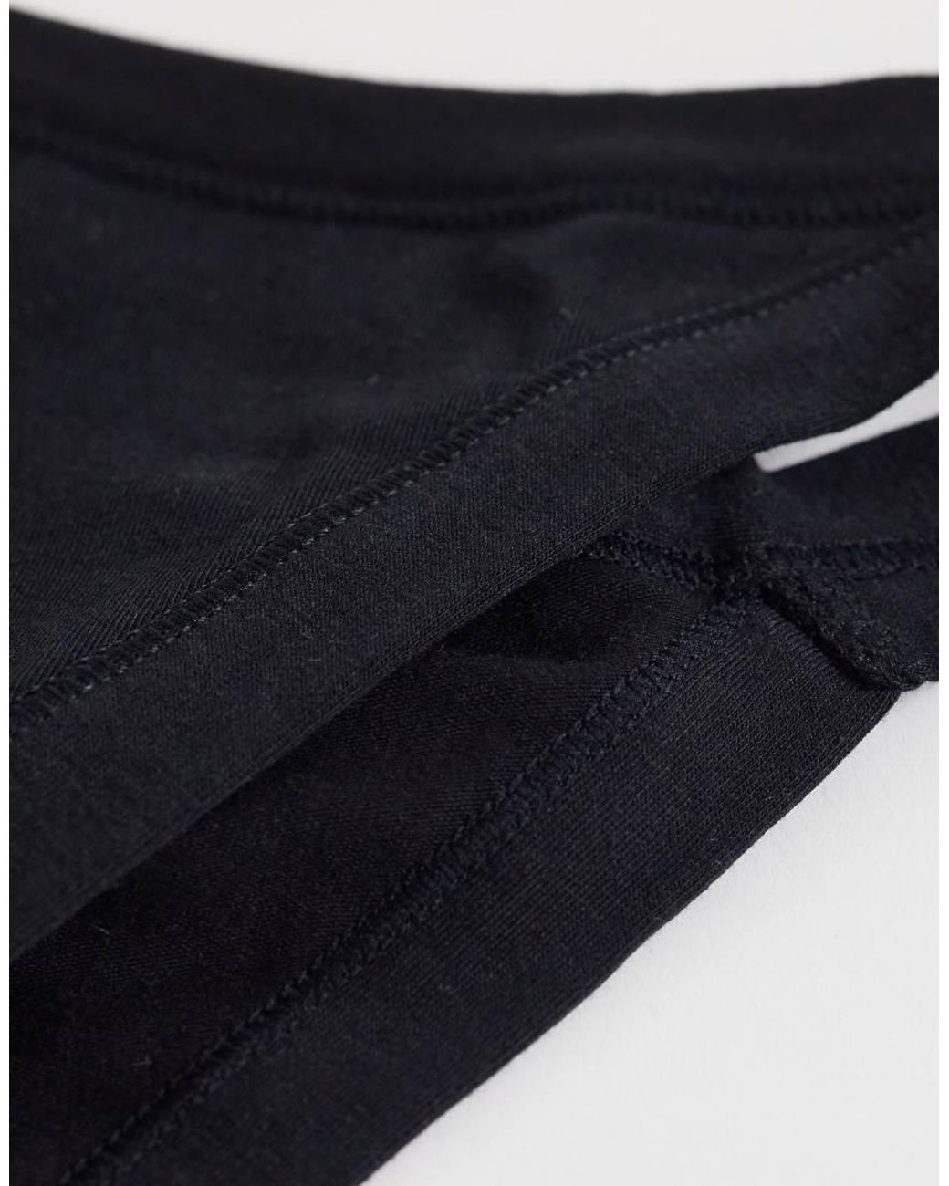 ASOS Black 3 Pack 90's Tanga Brazilian Briefs