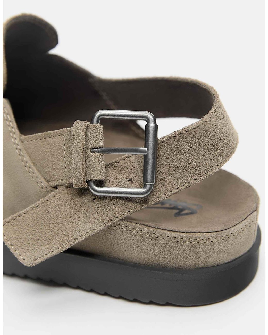 Pull&Bear – stwd – leder-clogs in White für Herren