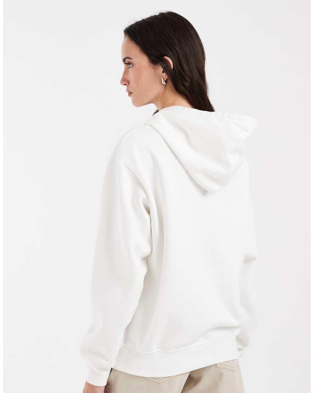 Gap White Oversized Overhead Logo Hoodie