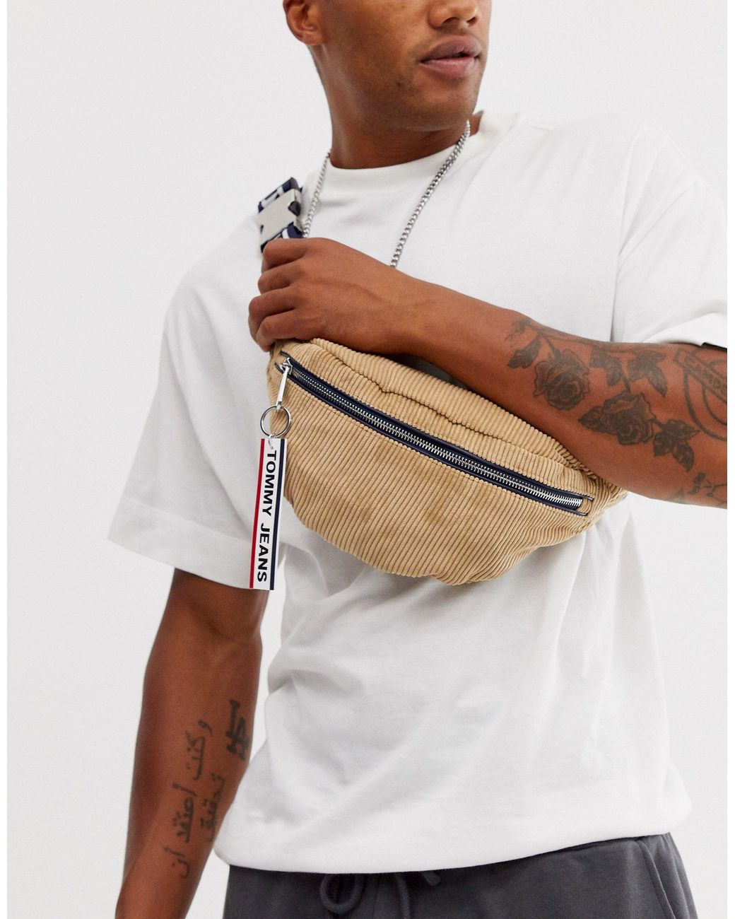 Tommy Hilfiger Tommy Jean Cord Bum Bag in Natural for Men | Lyst Australia