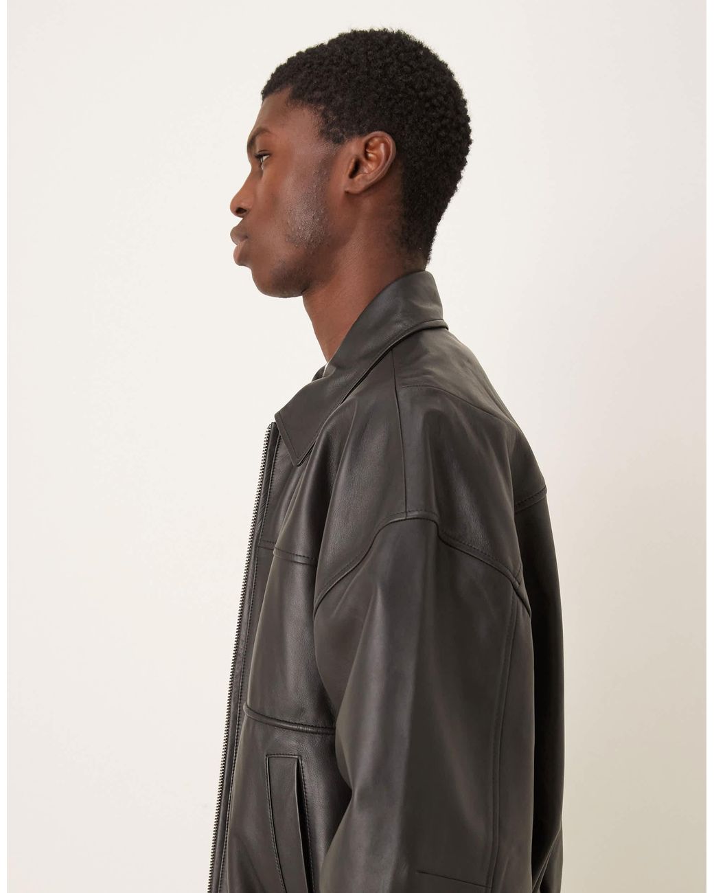 ASOS – oversize-bomberjacke in Brown für Herren