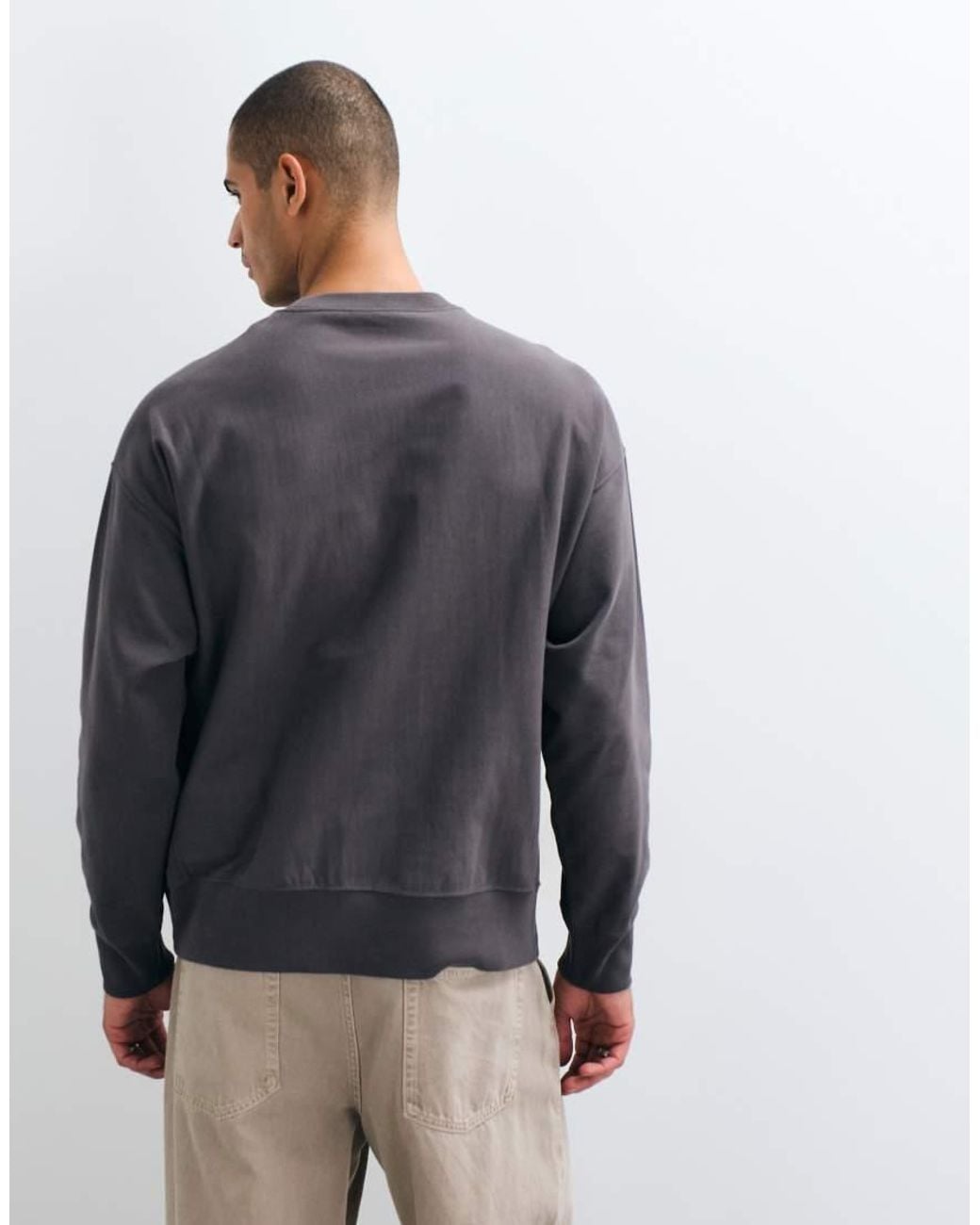Calvin Klein Gray Monologo Terry Sweatshirt for men