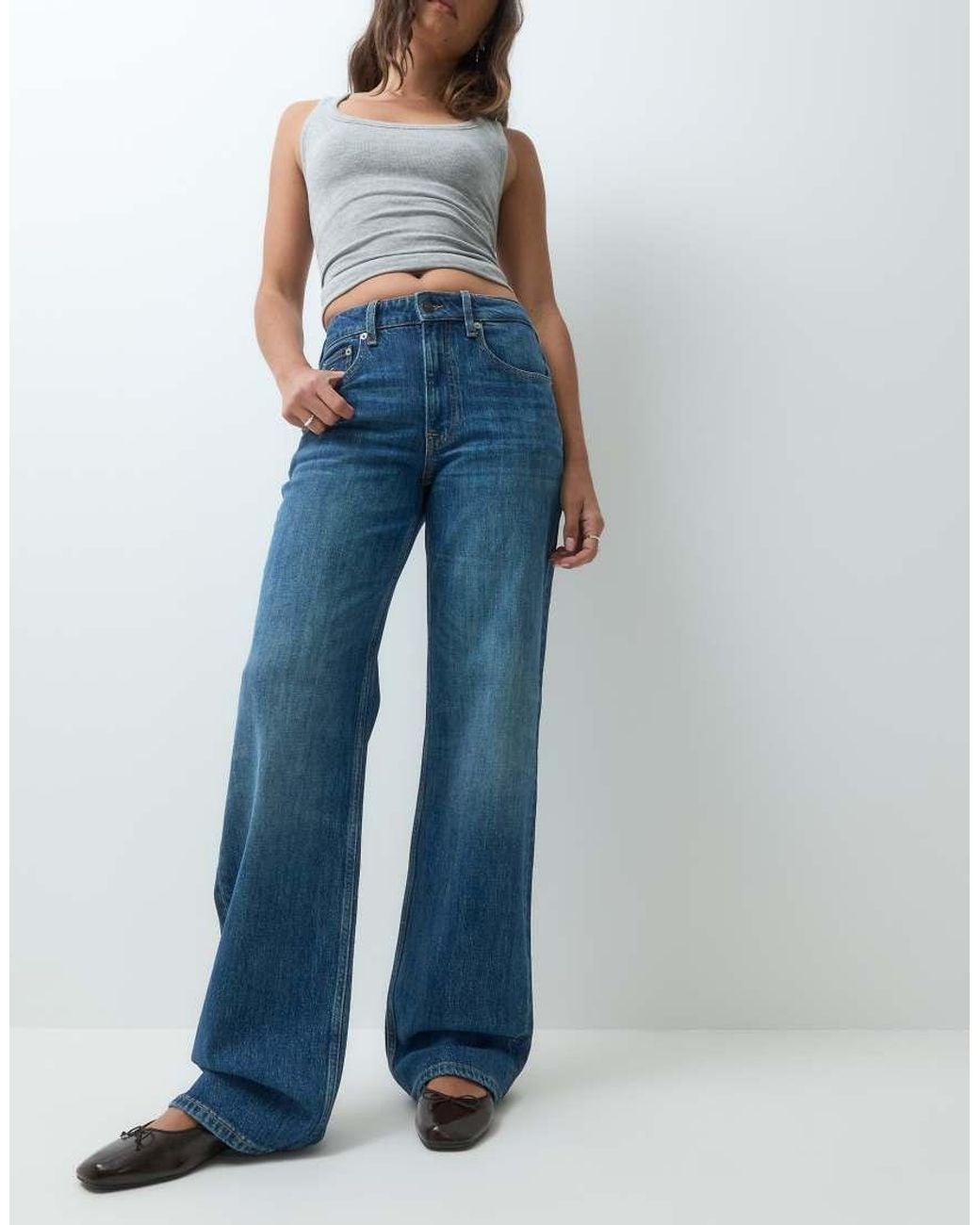Tommy Hilfiger Blue Mia Mid Rise Relaxed Straight Leg Jeans
