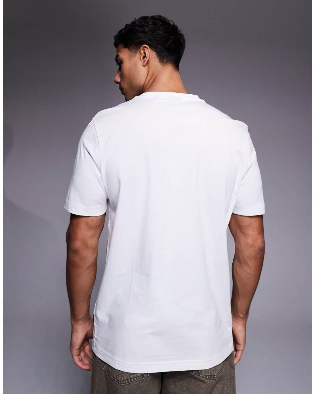 Boss Gray Chest Print T-shirt for men
