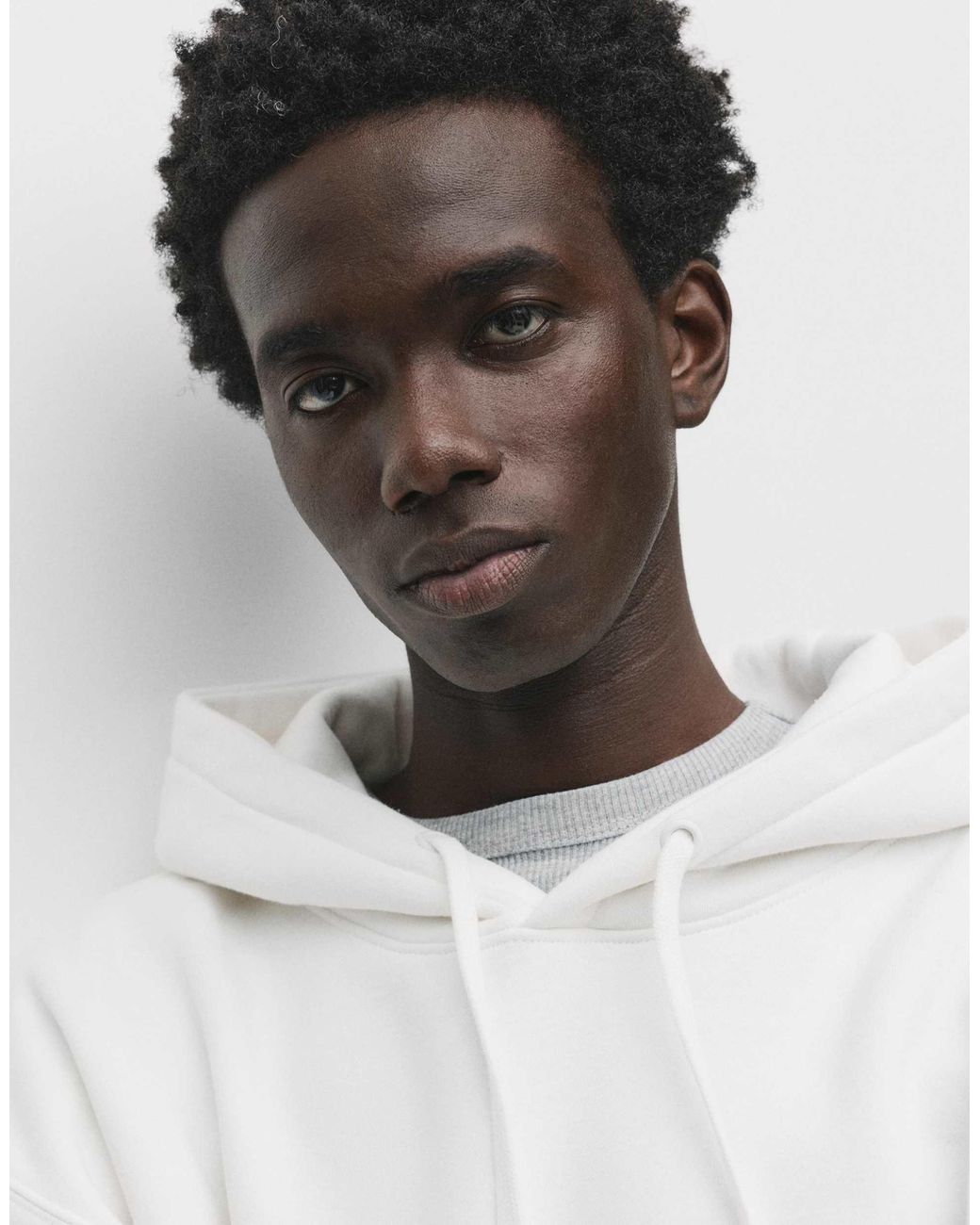 Pull&Bear – basic-kapuzenpullover in White für Herren