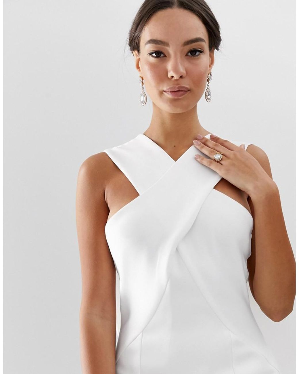 Asos edition cape wedding jumpsuit top