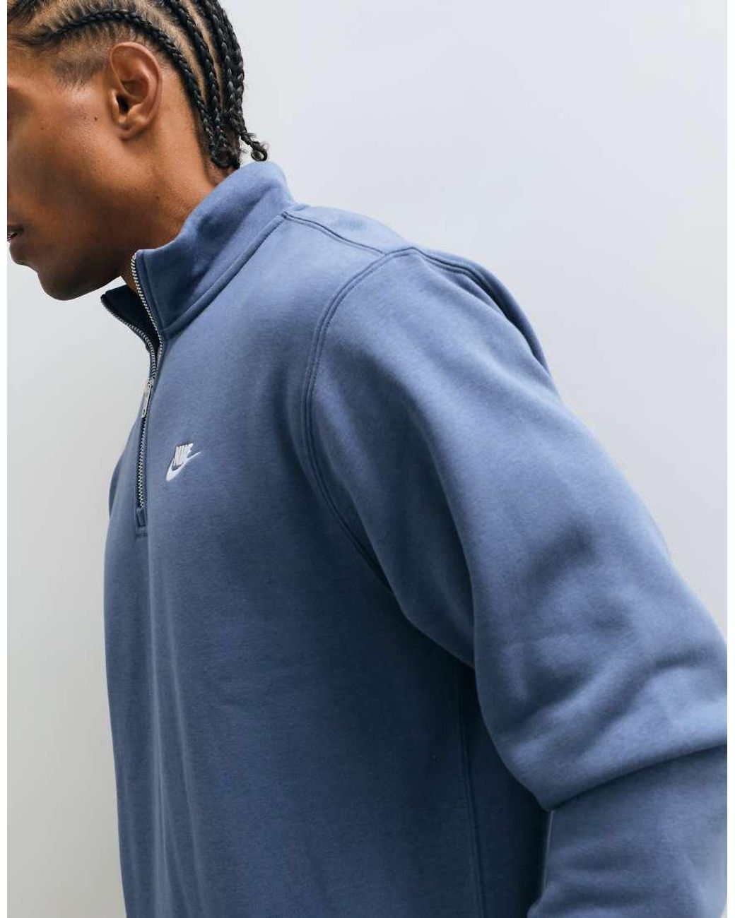 Nike Blue Club Half Zip Sweatshirt for men